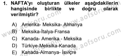 Küresel Pazarlama Dersi 2016 - 2017 Yılı 3 Ders Sınav Soruları 1. Soru
