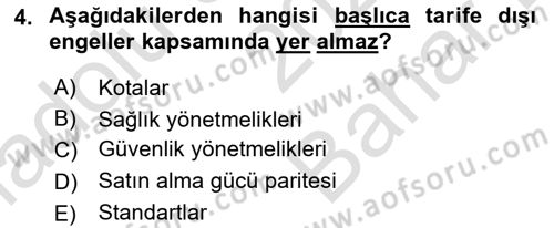Küresel Pazarlama Dersi 2023 - 2024 Yılı (Vize) Ara Sınav Soruları 4. Soru