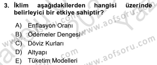 Küresel Pazarlama Dersi 2023 - 2024 Yılı Yaz Okulu Sınav Soruları 3. Soru