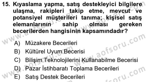 Küresel Pazarlama Dersi 2024 - 2025 Yılı (Final) Dönem Sonu Sınav Soruları 15. Soru