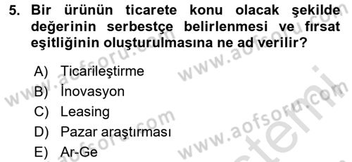 Küresel Pazarlama Dersi 2024 - 2025 Yılı (Final) Dönem Sonu Sınav Soruları 5. Soru