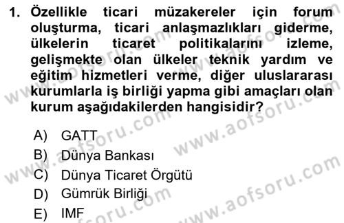 Küresel Pazarlama Dersi 2025 - 2026 Yılı (Vize) Ara Sınav Soruları 1. Soru
