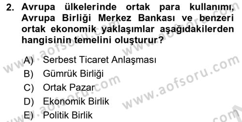 Küresel Pazarlama Dersi 2025 - 2026 Yılı (Vize) Ara Sınav Soruları 2. Soru