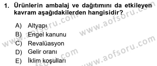 Küresel Pazarlama Dersi 2025 - 2026 Yılı (Final) Dönem Sonu Sınav Soruları 1. Soru