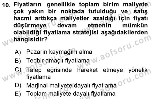 Küresel Pazarlama Dersi 2025 - 2026 Yılı (Final) Dönem Sonu Sınav Soruları 10. Soru