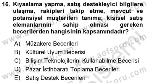 Küresel Pazarlama Dersi 2025 - 2026 Yılı Yaz Okulu Sınav Soruları 16. Soru