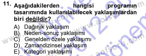 Radyo ve Televizyon Programcılığının Temel Kavramları Dersi 2012 - 2013 Yılı (Final) Dönem Sonu Sınav Soruları 11. Soru