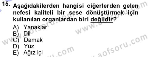 Radyo ve Televizyon Programcılığının Temel Kavramları Dersi 2012 - 2013 Yılı (Final) Dönem Sonu Sınav Soruları 15. Soru