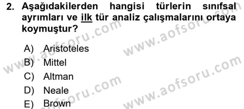 Radyo ve Televizyon Programcılığının Temel Kavramları Dersi 2015 - 2016 Yılı (Final) Dönem Sonu Sınav Soruları 2. Soru