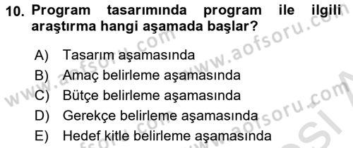Radyo ve Televizyon Programcılığının Temel Kavramları Dersi 2020 - 2021 Yılı Yaz Okulu Sınav Soruları 10. Soru