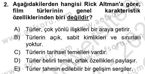 Radyo ve Televizyon Programcılığının Temel Kavramları Dersi 2021 - 2022 Yılı Yaz Okulu Sınav Soruları 2. Soru