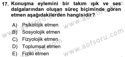 Radyo ve Televizyon Programcılığının Temel Kavramları Dersi 2022 - 2023 Yılı Yaz Okulu Sınav Soruları 17. Soru