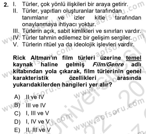 Radyo ve Televizyon Programcılığının Temel Kavramları Dersi 2022 - 2023 Yılı Yaz Okulu Sınav Soruları 2. Soru