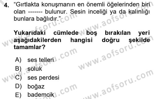 Radyo ve Televizyon Programcılığının Temel Kavramları Dersi 2023 - 2024 Yılı (Final) Dönem Sonu Sınavı 4. Soru