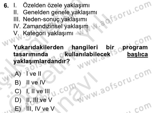 Radyo ve Televizyon Programcılığının Temel Kavramları Dersi 2023 - 2024 Yılı Yaz Okulu Sınav Soruları 6. Soru