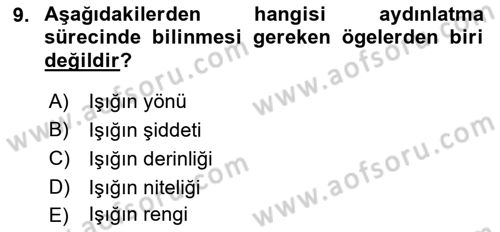 Radyo ve Televizyonda Program Yapımı Dersi 2018 - 2019 Yılı Yaz Okulu Sınav Soruları 9. Soru