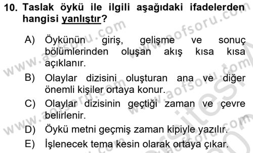 Radyo ve Televizyonda Program Yapımı Dersi 2021 - 2022 Yılı (Final) Dönem Sonu Sınav Soruları 10. Soru
