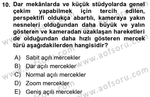Radyo ve Televizyonda Program Yapımı Dersi 2021 - 2022 Yılı Yaz Okulu Sınav Soruları 10. Soru