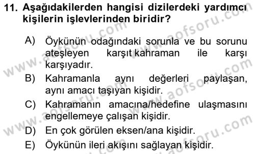 Radyo ve Televizyonda Program Yapımı Dersi 2023 - 2024 Yılı (Final) Dönem Sonu Sınav Soruları 11. Soru