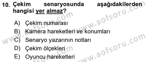 Radyo ve Televizyonda Program Yapımı Dersi 2024 - 2025 Yılı (Final) Dönem Sonu Sınav Soruları 10. Soru