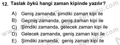 Radyo ve Televizyonda Program Yapımı Dersi 2024 - 2025 Yılı (Final) Dönem Sonu Sınav Soruları 12. Soru