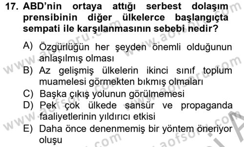 Radyo ve Televizyon Yayıncılığı Dersi 2012 - 2013 Yılı (Vize) Ara Sınav Soruları 17. Soru