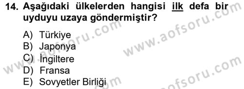 Radyo ve Televizyon Yayıncılığı Dersi 2012 - 2013 Yılı (Final) Dönem Sonu Sınav Soruları 14. Soru