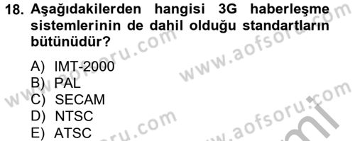 Radyo ve Televizyon Yayıncılığı Dersi 2012 - 2013 Yılı (Final) Dönem Sonu Sınav Soruları 18. Soru