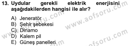 Radyo ve Televizyon Yayıncılığı Dersi 2013 - 2014 Yılı Tek Ders Sınav Soruları 13. Soru
