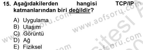 Radyo ve Televizyon Yayıncılığı Dersi 2013 - 2014 Yılı Tek Ders Sınav Soruları 15. Soru