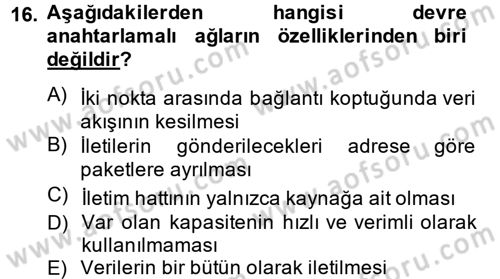 Radyo ve Televizyon Yayıncılığı Dersi 2013 - 2014 Yılı Tek Ders Sınav Soruları 16. Soru
