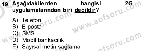 Radyo ve Televizyon Yayıncılığı Dersi 2013 - 2014 Yılı Tek Ders Sınav Soruları 19. Soru