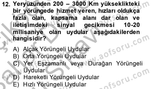 Radyo ve Televizyon Yayıncılığı Dersi 2014 - 2015 Yılı (Final) Dönem Sonu Sınav Soruları 12. Soru