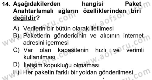 Radyo ve Televizyon Yayıncılığı Dersi 2014 - 2015 Yılı (Final) Dönem Sonu Sınav Soruları 14. Soru