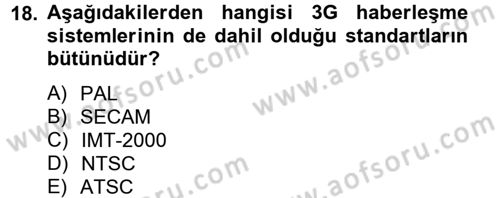 Radyo ve Televizyon Yayıncılığı Dersi 2014 - 2015 Yılı (Final) Dönem Sonu Sınav Soruları 18. Soru
