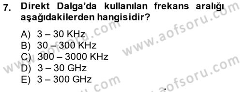 Radyo ve Televizyon Yayıncılığı Dersi 2014 - 2015 Yılı (Final) Dönem Sonu Sınav Soruları 7. Soru