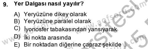 Radyo ve Televizyon Yayıncılığı Dersi 2014 - 2015 Yılı (Final) Dönem Sonu Sınav Soruları 9. Soru