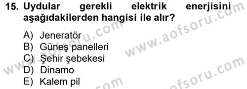 Radyo ve Televizyon Yayıncılığı Dersi 2014 - 2015 Yılı Tek Ders Sınav Soruları 15. Soru