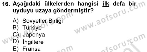 Radyo ve Televizyon Yayıncılığı Dersi 2014 - 2015 Yılı Tek Ders Sınav Soruları 16. Soru
