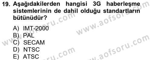 Radyo ve Televizyon Yayıncılığı Dersi 2014 - 2015 Yılı Tek Ders Sınav Soruları 19. Soru