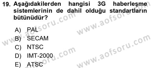 Radyo ve Televizyon Yayıncılığı Dersi 2015 - 2016 Yılı (Final) Dönem Sonu Sınav Soruları 19. Soru