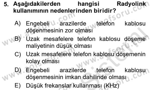 Radyo ve Televizyon Yayıncılığı Dersi 2015 - 2016 Yılı (Final) Dönem Sonu Sınav Soruları 5. Soru