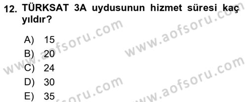 Radyo ve Televizyon Yayıncılığı Dersi 2017 - 2018 Yılı (Final) Dönem Sonu Sınav Soruları 12. Soru