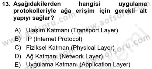 Radyo ve Televizyon Yayıncılığı Dersi 2017 - 2018 Yılı (Final) Dönem Sonu Sınav Soruları 13. Soru