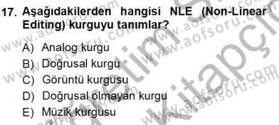 Radyo ve Televizyon Tekniği Dersi Ara Sınavı Deneme Sınav Soruları 17. Soru