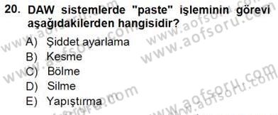 Radyo ve Televizyon Tekniği Dersi Ara Sınavı Deneme Sınav Soruları 20. Soru