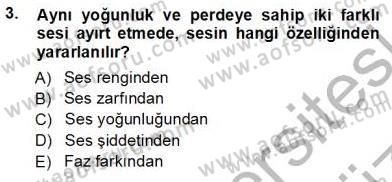Radyo ve Televizyon Tekniği Dersi Ara Sınavı Deneme Sınav Soruları 3. Soru