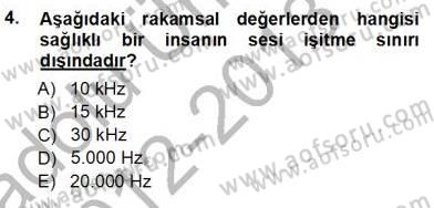 Radyo ve Televizyon Tekniği Dersi Ara Sınavı Deneme Sınav Soruları 4. Soru