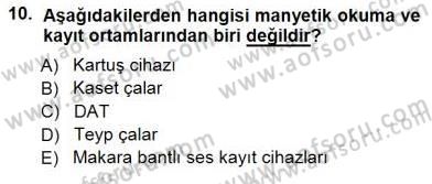 Radyo ve Televizyon Tekniği Dersi 2012 - 2013 Yılı (Final) Dönem Sonu Sınav Soruları 10. Soru