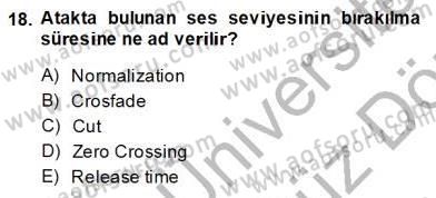 Radyo ve Televizyon Tekniği Dersi Ara Sınavı Deneme Sınav Soruları 18. Soru